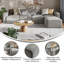 Canapé modulaire avec repose-pieds 5 pièces Bridgetown-627919183