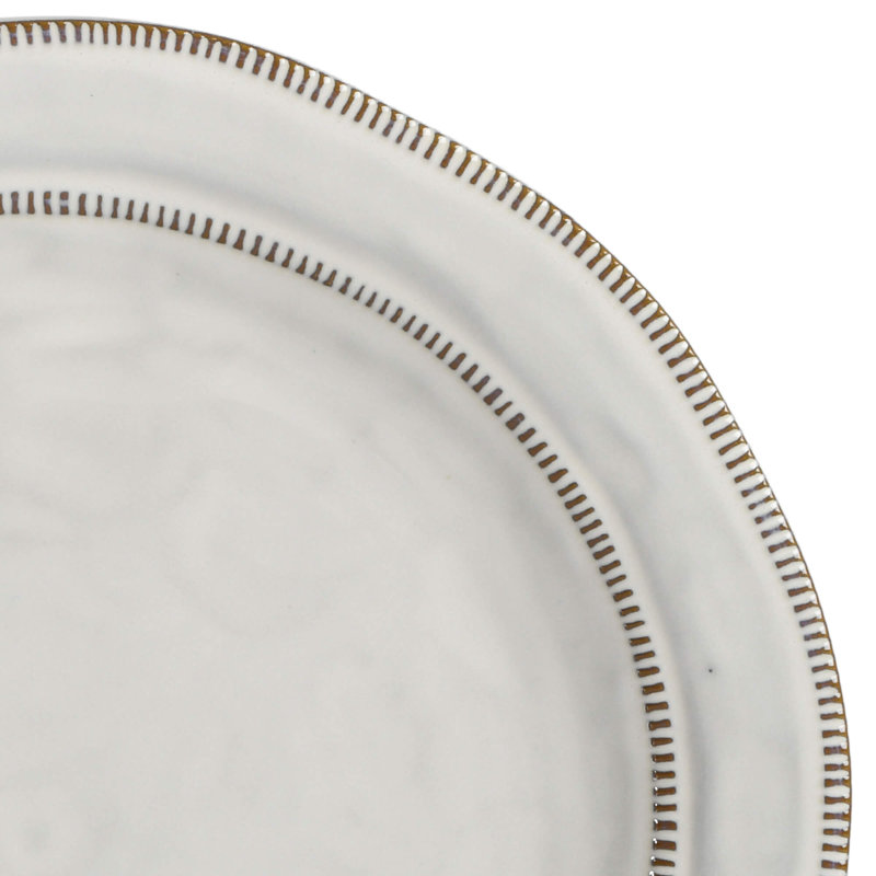 Service de table 12 pièces Gibson Elite Terranea, terre cuite, Blanc