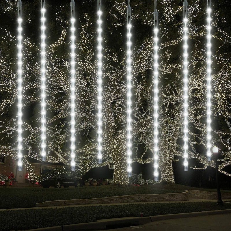 Guirlande de Noël à DEL Météores, 94.49", Blanc