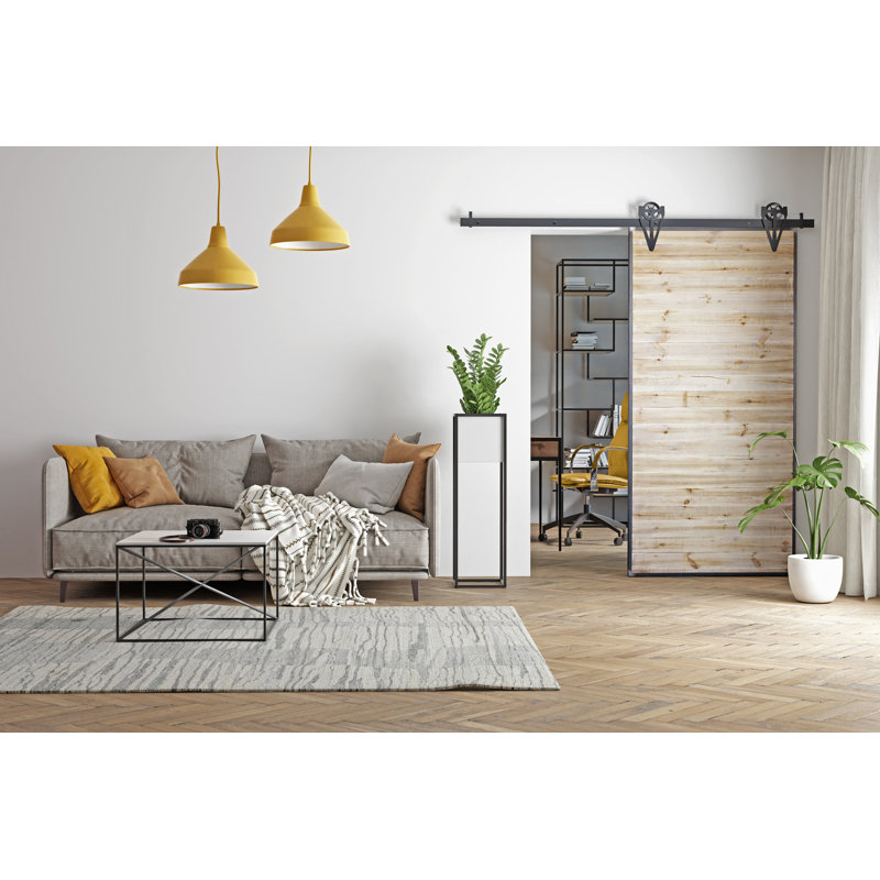 Taliyah Solid Pine Sliding Door Primed, Grey