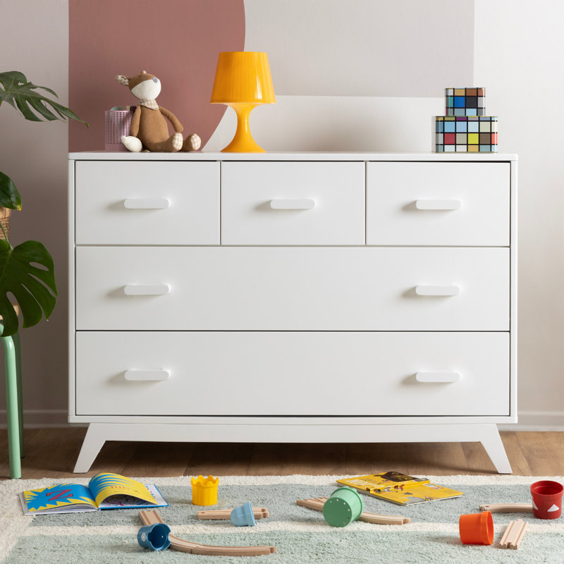 Soho 5-drawer dresser, White