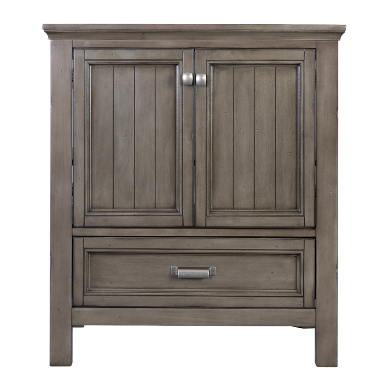 Melgar 30'' Single Bathroom Vanity Base Only, Distressed Gray