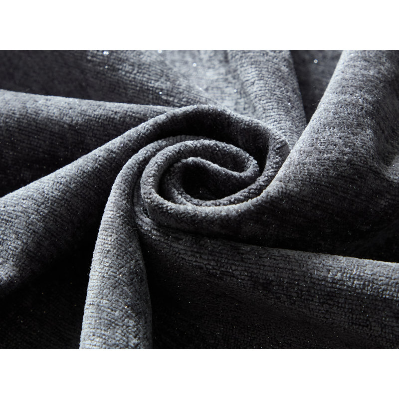 Chaise en chenille avec 2 coussins, Gris