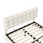 UK & EU Sizes Velvet Ottoman Bed With Motion Sensor LED Lights, Upholstered Cloud Tufted Frame, Beige-1191402637