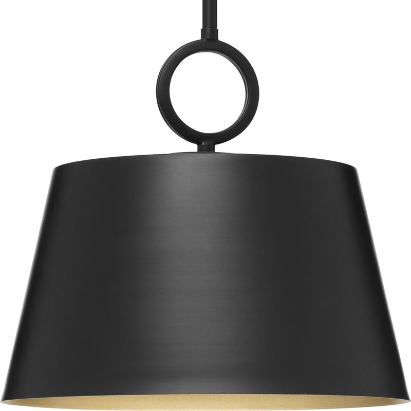 Nouveau luminaire suspendu Elda, H 11,87 po x l 12,37 po x P 12,37 po, Noir mat
