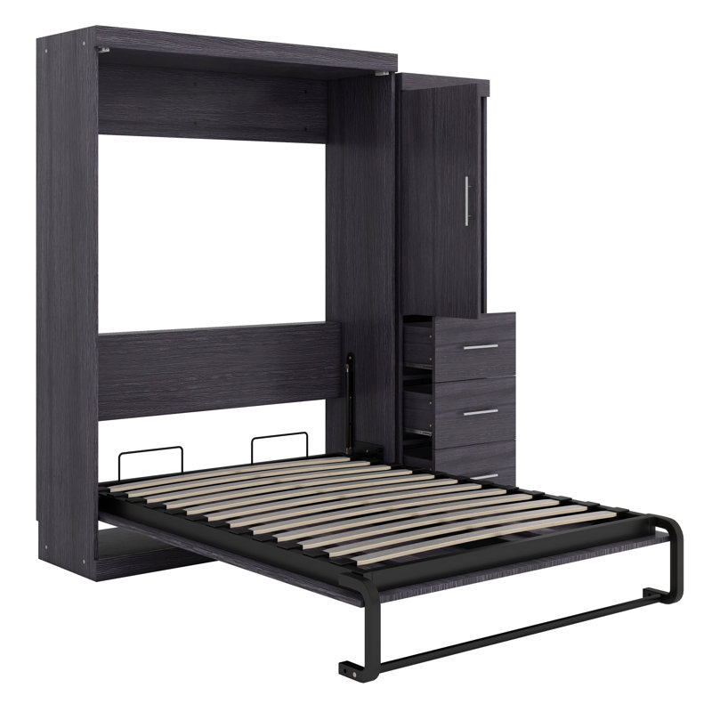 Full Size Murphy Bed With Wardrobe And Drawers, Storage Bed, Can Be Folded Into A Cabinet