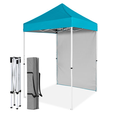 5 Ft. W x 5 Ft. D Steel Pop-Up Canopy Tent With Sunwall