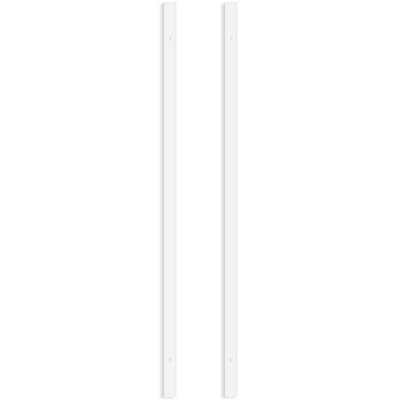 Luxrite 8FT H Track Light Rail, Single Circuit 120V H-Type Track System, Compatible with Standard H Track Heads, Track Rail with End Caps White 2 Pack