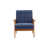 Bleu marine 100% lin est en rupture de stock