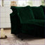 Repose-pieds, velours côtelé vert sauge moderne avec housses amovibles pour le salon | Structure en bois | Convient aux familles-1252038053