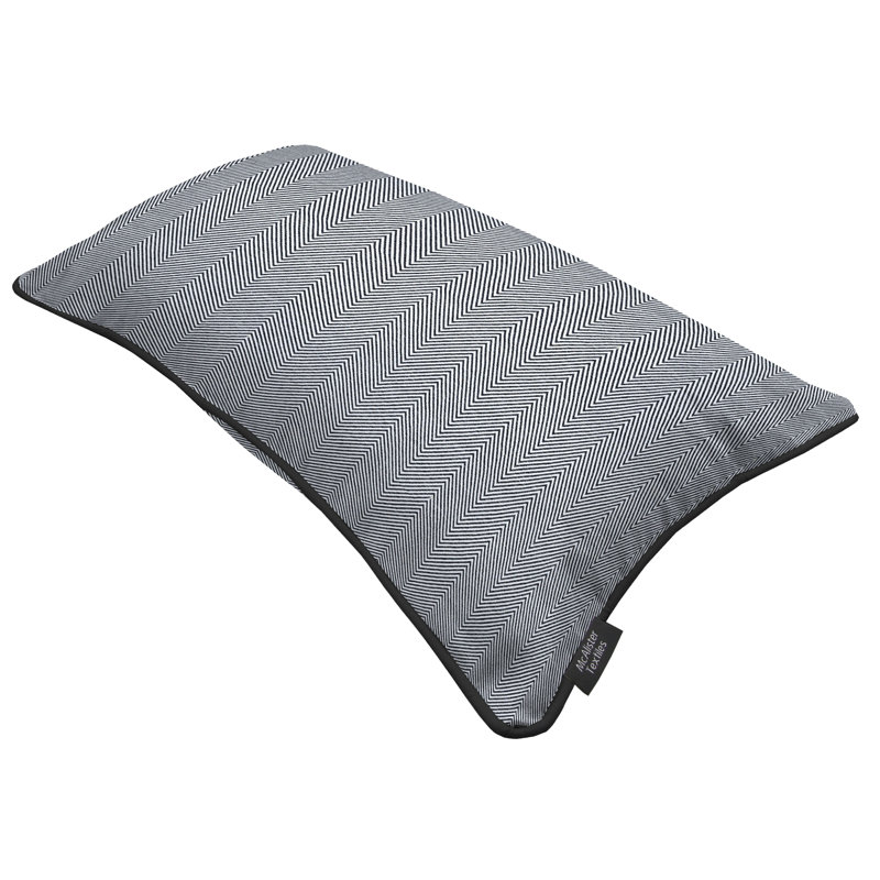 Episkopi Chevron Black Rectangular Cushion, 30 x 50cm