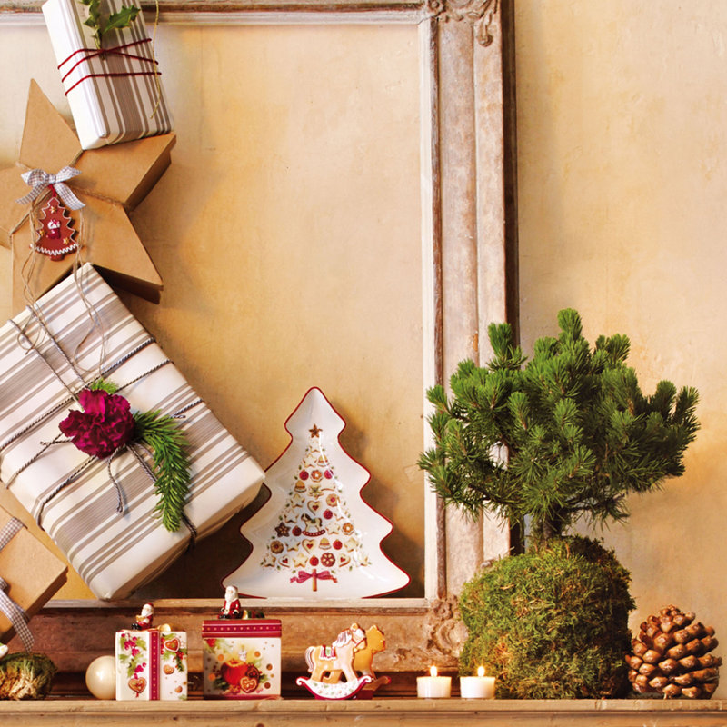 Winter Bakery Delight Tree in Platter, 10.25" H x 6" W x 0.75" D