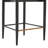 Kyra 5-Piece Mid-Century Modern Counter Bar Set With Armless Upholstered Metal Stools