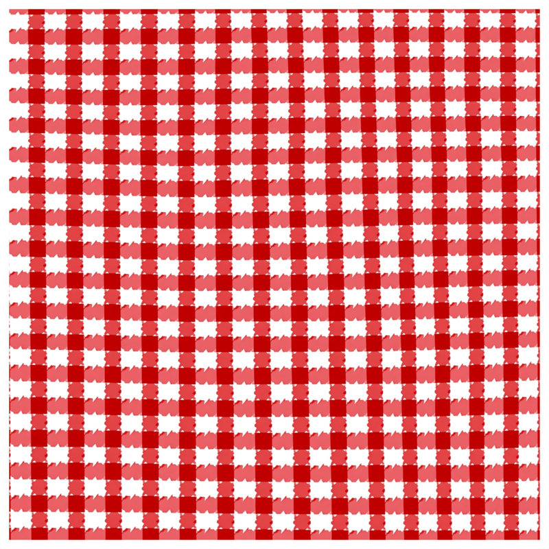 Coussins décoratifs rouges et blancs en vichy, 16 x 16 pouces