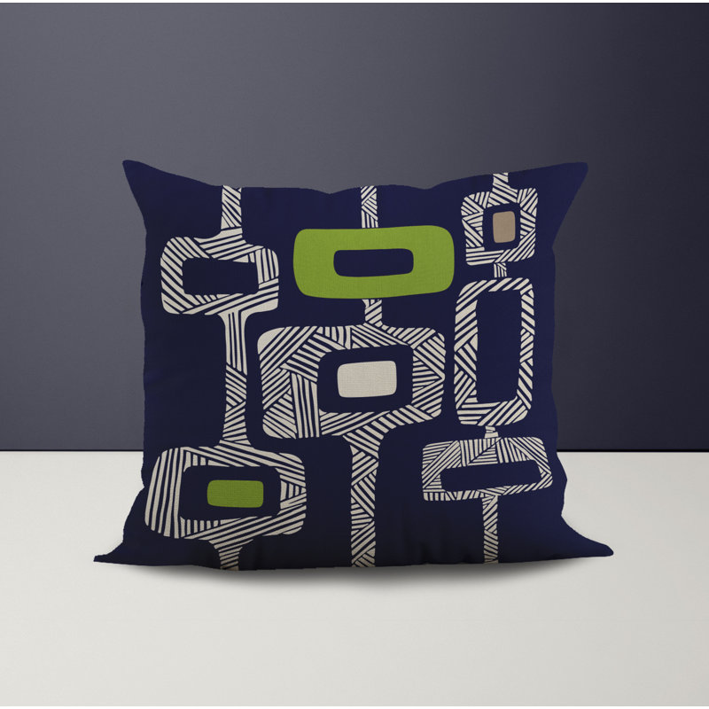 Housse et insert de coussin décoratif en polyester, L 15 po x H 15 po, Chartreuse