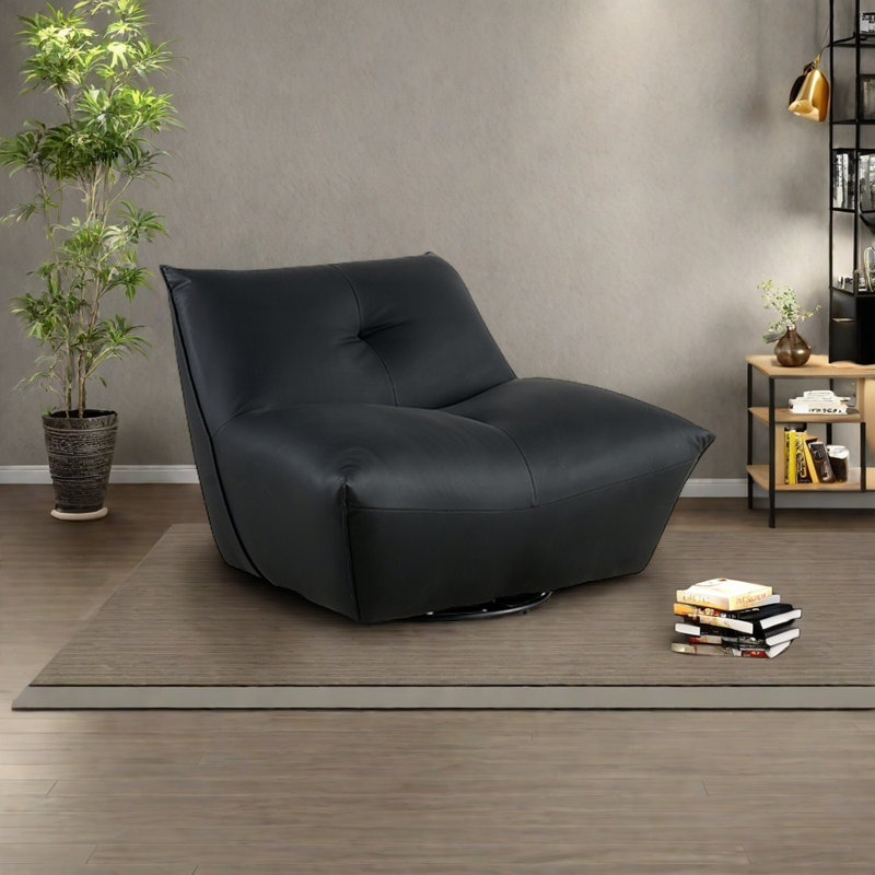 Comfortable rotating home lounge chair, Black