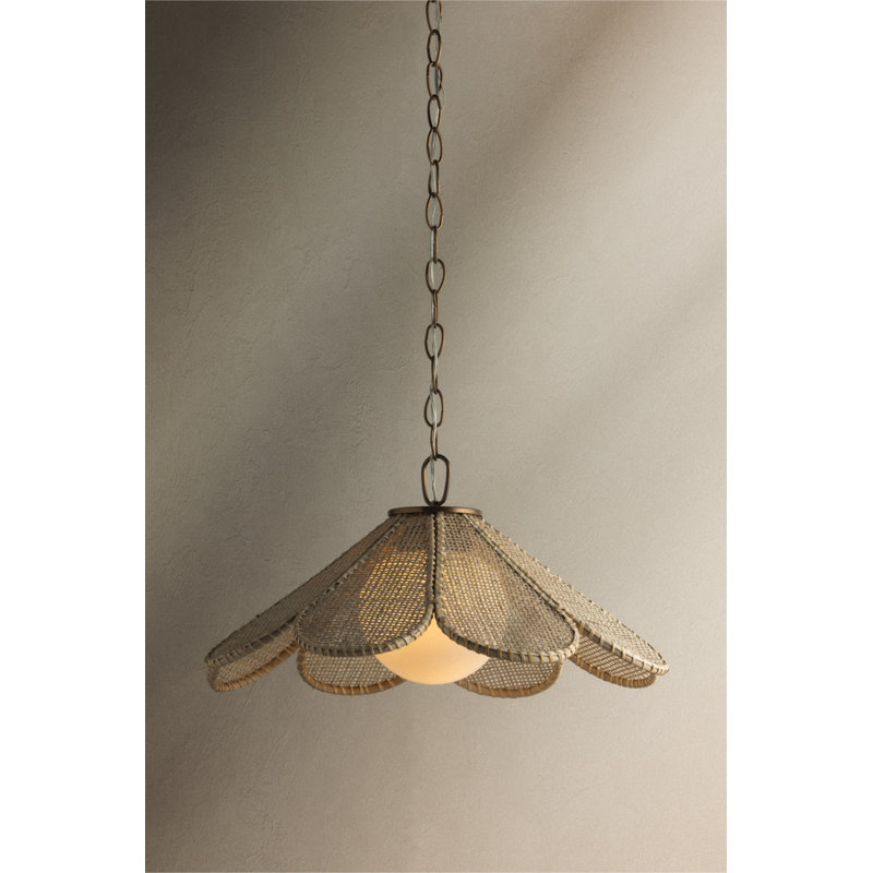 Petal Pendant by Lauren Liess x Troy, 15W, 16.75" H x 6" W x 0.75" D