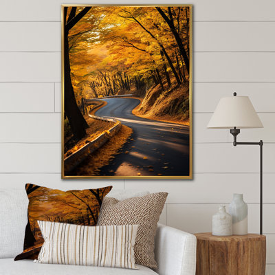 " Autumn Yellow Road Into The Forest II "