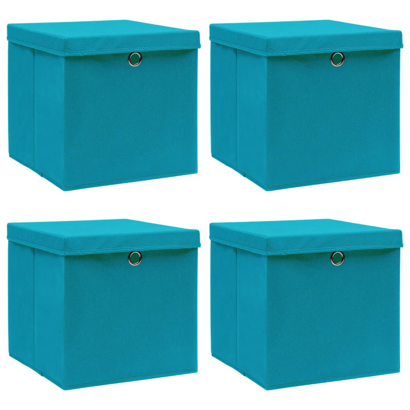 Rebrilliant Fabric Decorative Bin, Baby Blue