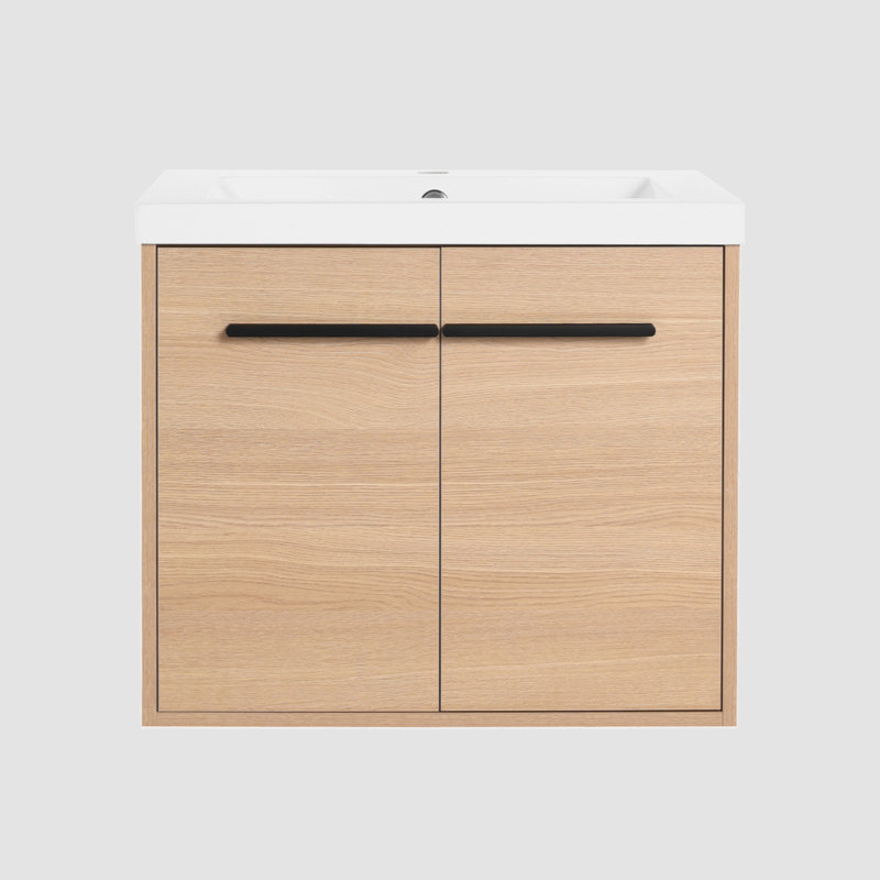 Meuble-lavabo simple 23,62 po avec plateau en céramique Youssoufia