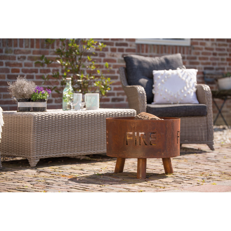 Fulla 50cm Round Steel Fire Pit Log Grate