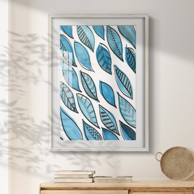 Patterned Leaf Shapes I -Framed Print