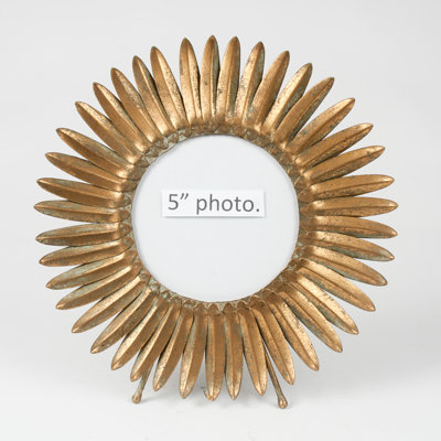 Buckholts Gold Round Single Picture Frame