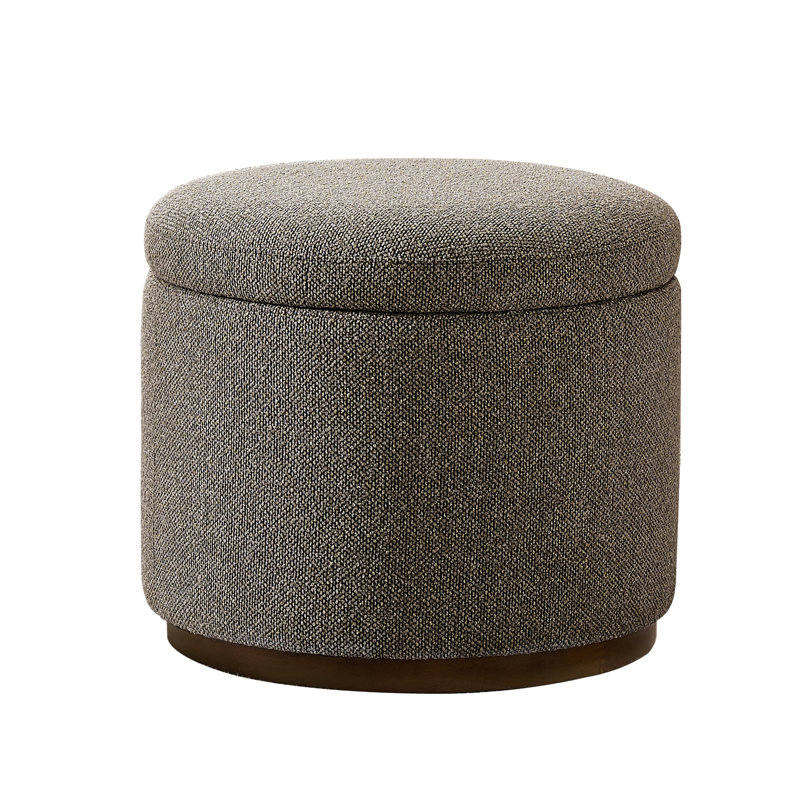 Repose-pieds rond 19,9 po avec rangement, Brun