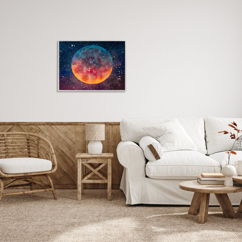 «Starry Night Star» sur bois par Valery Rybakow, Estampe numérique Farmhouse, H 24 po x l 30 po x P 1,5 po