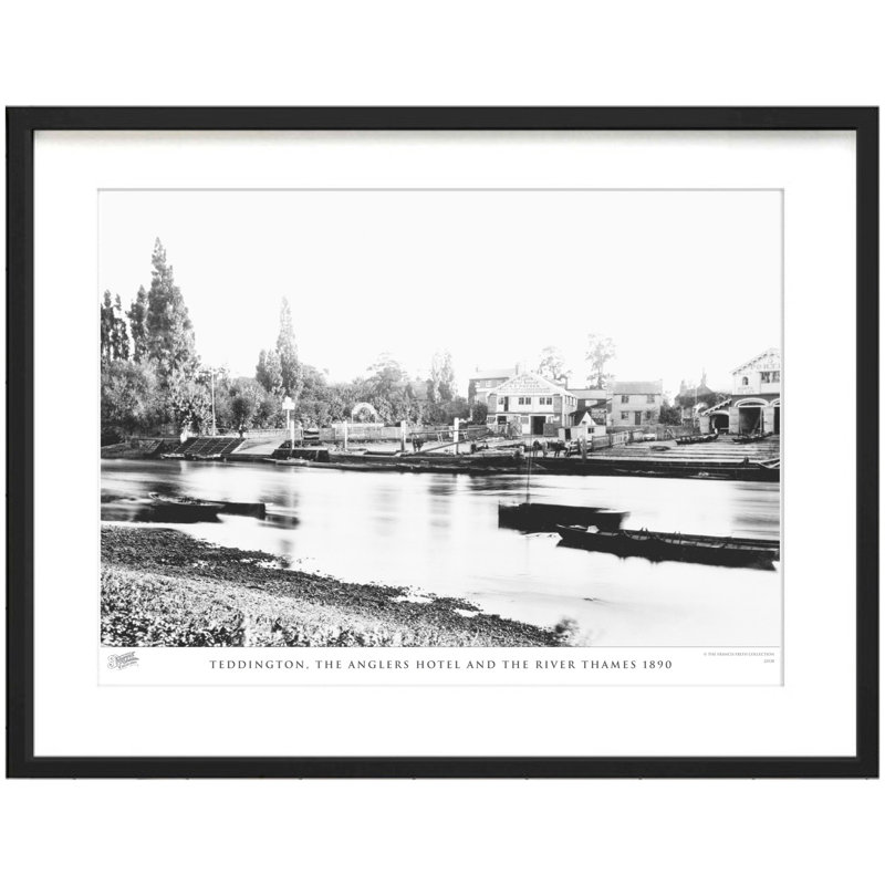 Teddington, The Anglers Hotel And The River Thames 1890 by Francis Frith - Single Picture Frame Print