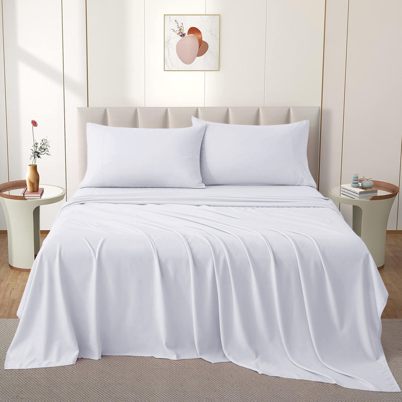 Nycolas 100% Cotton Flat Sheet, White, Super King (6')
