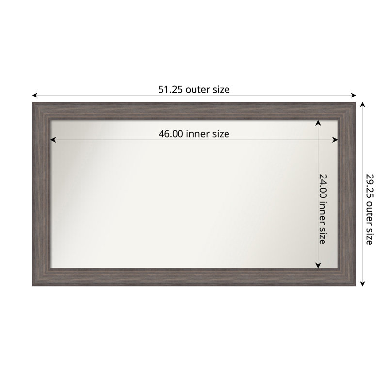 Miroir Hannaley, 29,25 po x 51,25 po, Rectangle