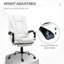 Executive Office Chair PU Leather Reclining Chair with Arms White