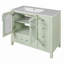 Armoire de salle de bain 72 po avec portes texturées gaufrées, grand meuble-lavabo avec huit tiroirs, quatre portes à fermeture en douceur et comptoir double