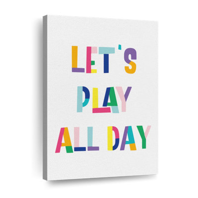 Nursery Play All Day sur toile