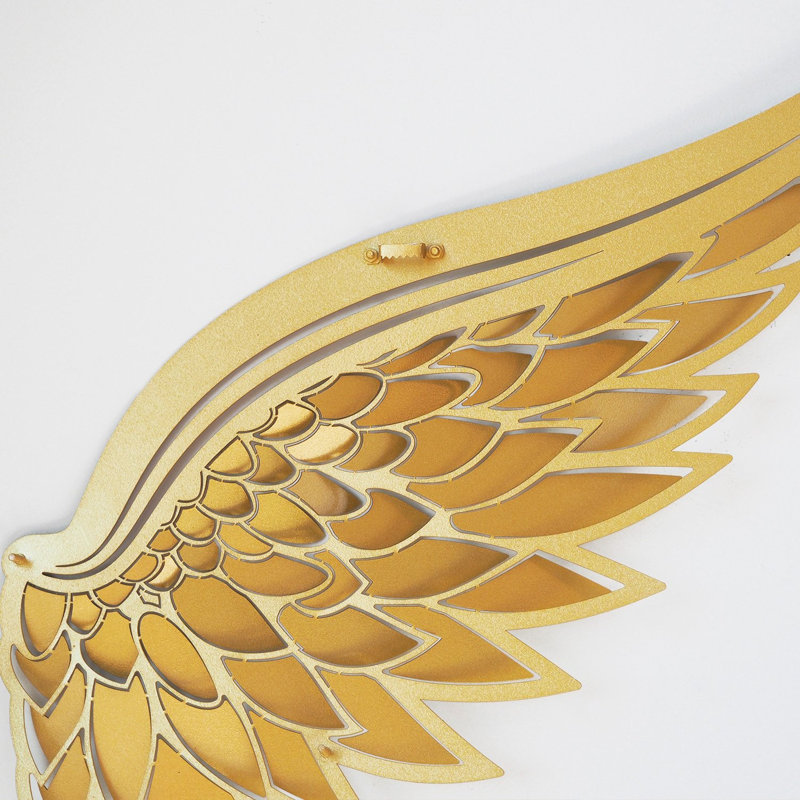 Elegant Decorative Metal Wall Accessory (Set of 2), Gold Finish, 18.1 x 19.7 inches | 100% Steel Construction, Thickness: 0.05 inches | Perfect for Home Decor, Living Room, and Office Spaces, Durable and Stylish Design
