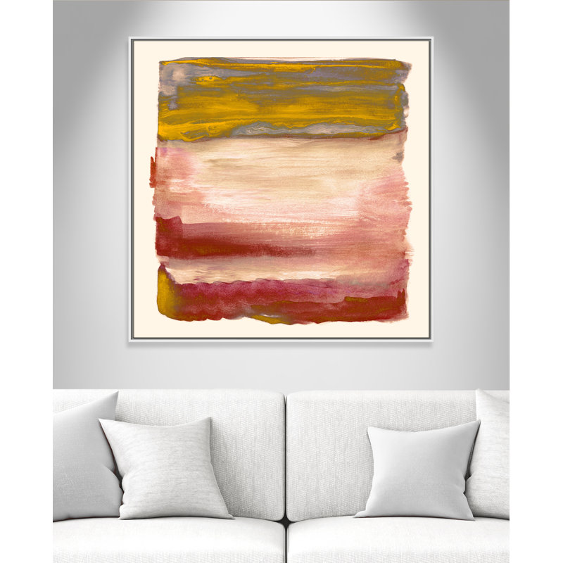 «Yellow Sky I» par Nan, Cadre flottant blanc, H 41,5 po x l 41,5 po