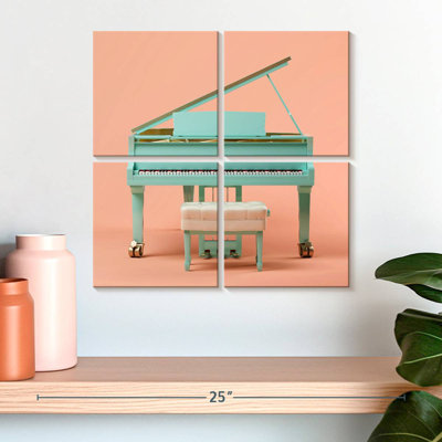 Piano à queue sarcelle