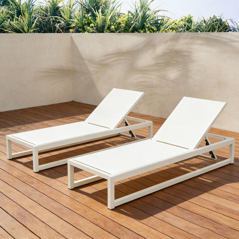 CHAISE LUNGE, Blanc