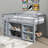 Twin Loft Bed With Drawer Shelf And Pull-Out Desk Combo-351913736