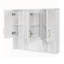 Armoire à pharmacie murale 2 en 1 avec tablettes réglables et portes à fermeture douce, miroir haute définition pour meuble-lavabo-1485369558