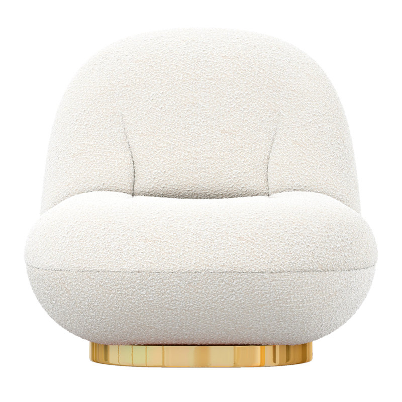 Modholic Breeze Boucle Chair, Gold, Golden