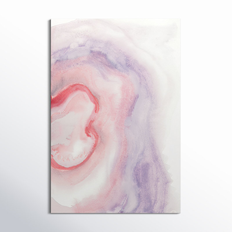 «Watercolor Geode VIII» par Chris Paschke - reproduction, H 12 po x l 8 po x P 0,75 po, Toile