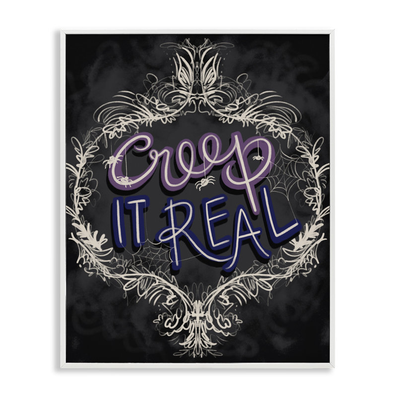 Giclée encadrée Vintage Creep It Real, design par Connie Summers, H 20 po x l 16 po