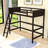 Twin-Size Loft Bed with Sturdy Ladder and Guard Rails,Slats-65272069