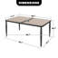 Table de salle à manger d'extérieur rectangulaire en métal thermolaqué avec trou pour parasol-1037608465