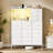 Commode 12 tiroirs avec 2 tablettes, commode H 53,15 po avec DEL et prise Cheo-689390629