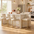 Tabouret de bar moderne à hauteur de comptoir 26,7 po avec structure en métal