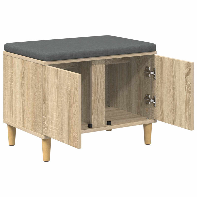 Storage Bench, 46cm H x 60cm W x 38cm D, Sonoma Oak