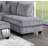 Contemporary 3Pc Sectional Set Fog Color Corduroy Couch LAF Sofa RAF Chaise Ottoman L-Sectional Living Room-2115801799